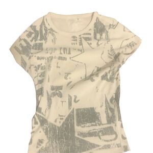 Distressed Star Punk Baby Tee Cropped HOT TOPIC